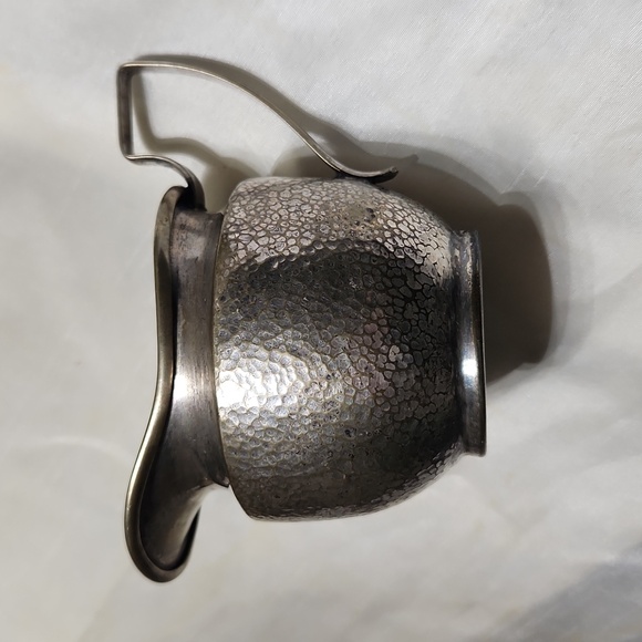 E J & B EMPIRE ARTS Nickle Silver sugar bowl and creamer - Picture 2 of 5